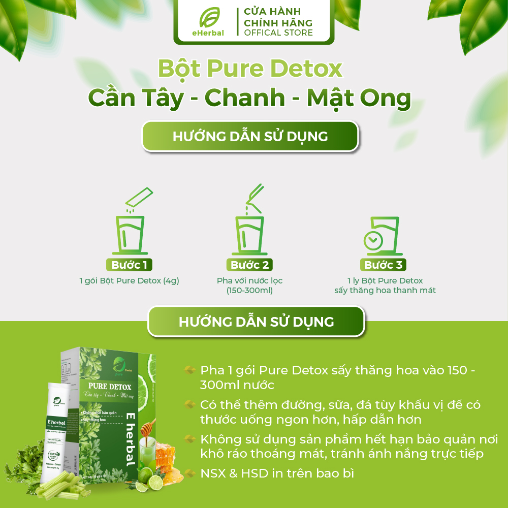 Pure Detox- Cần tây+ Chanh+ Mật ong