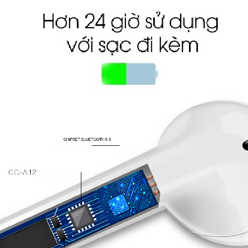 Tai Nghe Bluetooth 5.0 AMOI V15-F95 LED - (Tai Nghe Không Dây) Chống Nước - Chống ồn - Tích Hợp Micro - Tự Động Kết Nối - Nhỏ gọn - Âm Thanh Vòm 8.0  - Tương Thích Cao Cho Tất Cả Điện Thoại - Hàng Chính Hãng