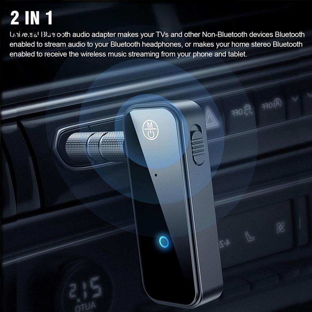 *QCDZ* USB Wireless Bluetooth Audio Adapter 3.5mm 2in1 Bluetooth 5.0 Transmitter Receiver for Vehicles