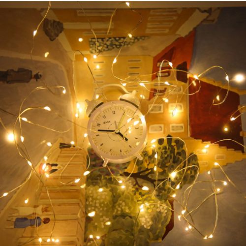 Dây đèn led trang trí đom đóm fairylight 3m có sẵn pin màu vàng