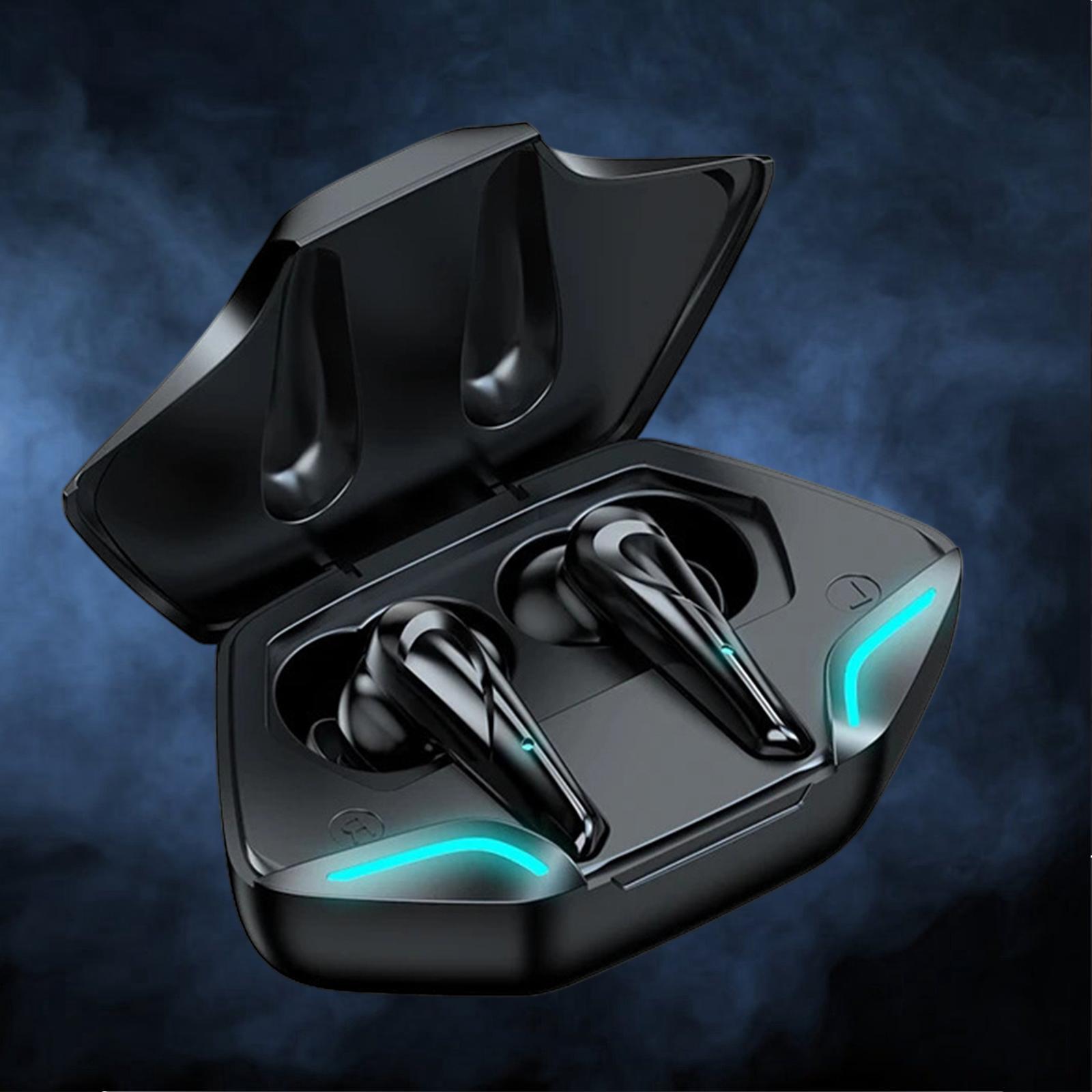 Bluetooth Wireless Earphone Headphones w/Mic Low Latency Noise Cancelling Black