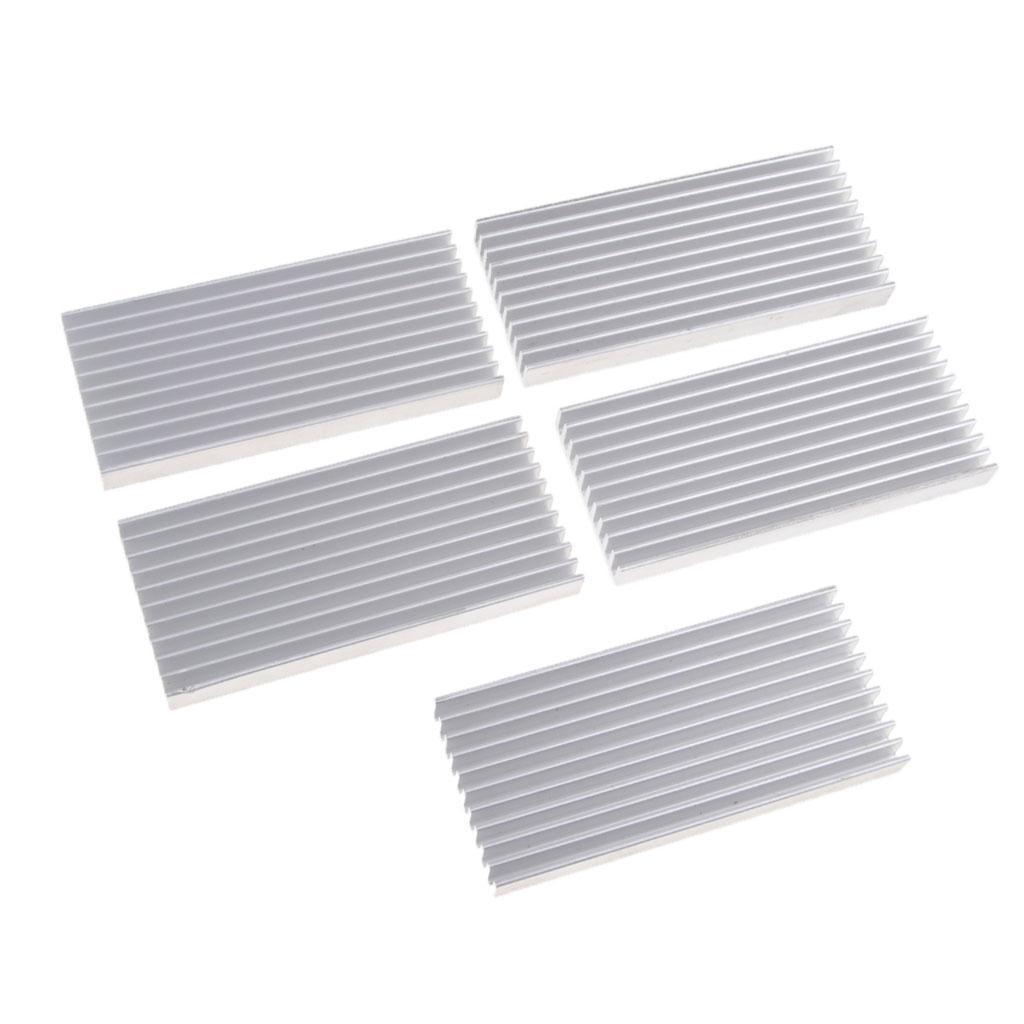 5X Aluminum   Cooling Fin 100*45*10mm for CPU LED Amplifier