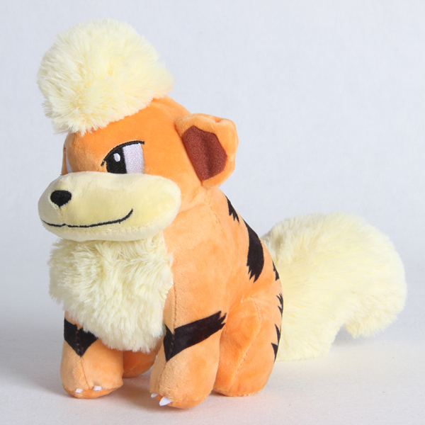Gấu Bông Pokemon - Chó Lửa Growlithe (30 Cm) Gb218 (Tặng 1 Móc Khóa Dây Da Pu Đính Đá Lấp Lánh)