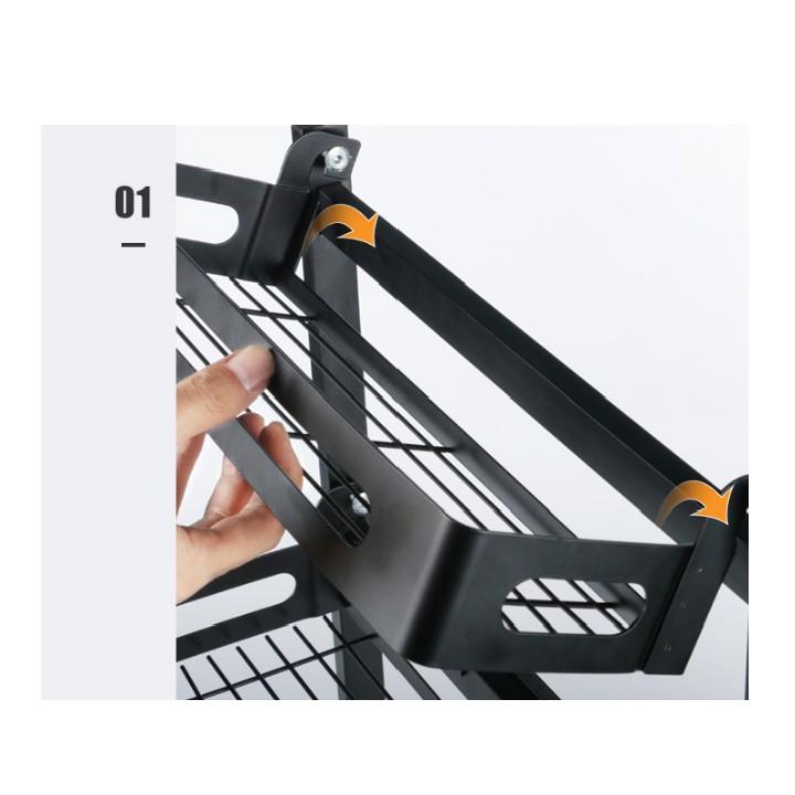 Kệ để gia vị 2 tầng khung thép không rỉ