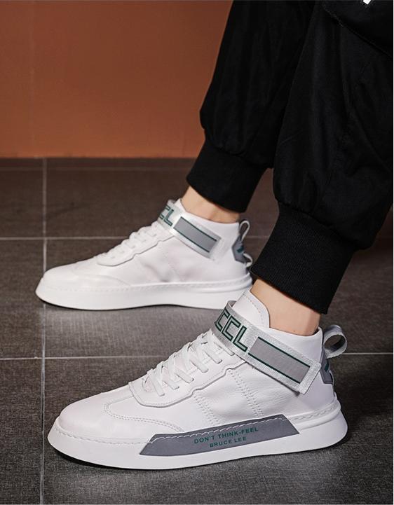 Giày Sneaker Nam Mẫu Mới BAZAS BZ-8520 Trắng Phối Xám