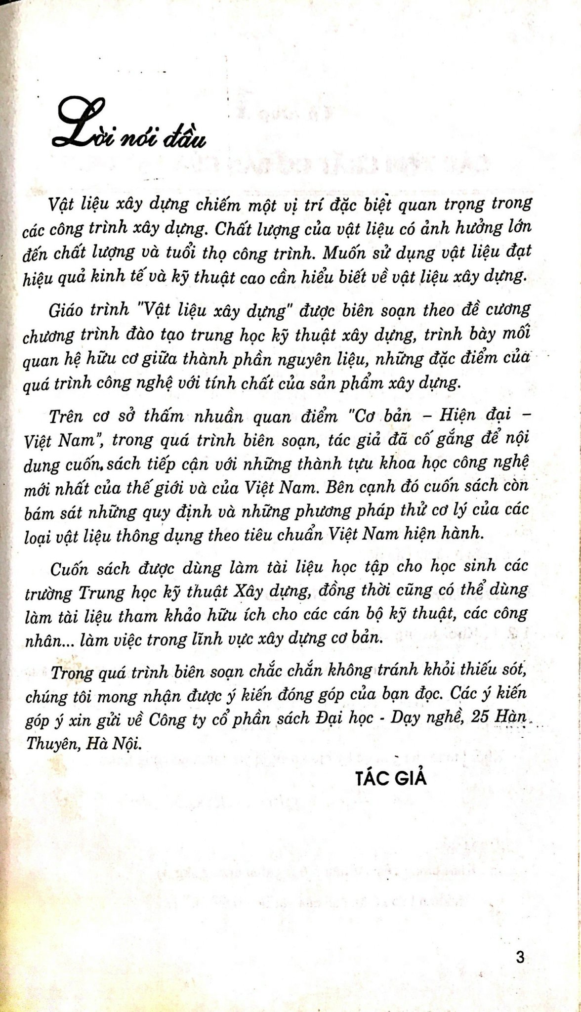 Giáo  Trình  Vật Liệu Xây Dựng