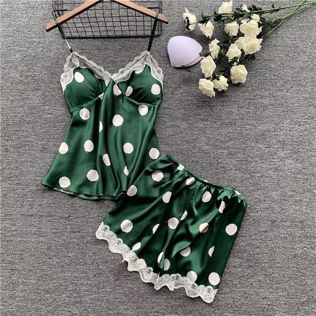 Bộ ngủ lụa satin Quảng Châu Cao Cấp SX211