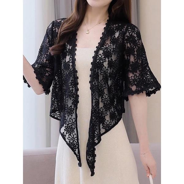 Áo ren nữ cardigan, áo khoác ren mỏng buôc nơ