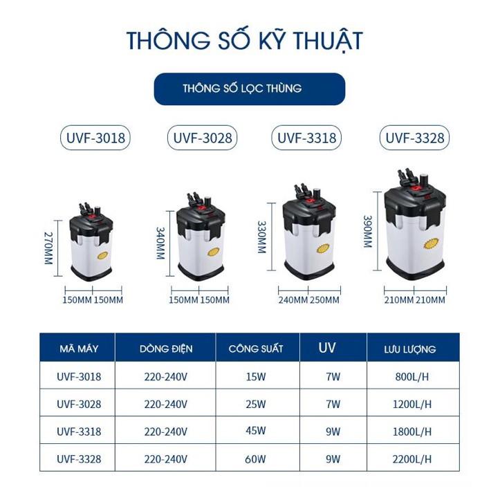 LỌC THÙNG CHO BỂ CÁ, BỂ THỦY SINH TỪ 50-750L