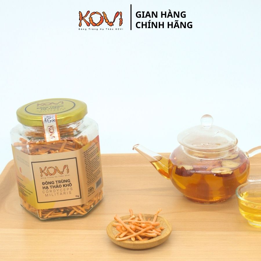 Đông trùng hạ thảo KOVI khô sấy thăng hoa 15g | Hàm lượng dược chất cao 4 sao OCOP
