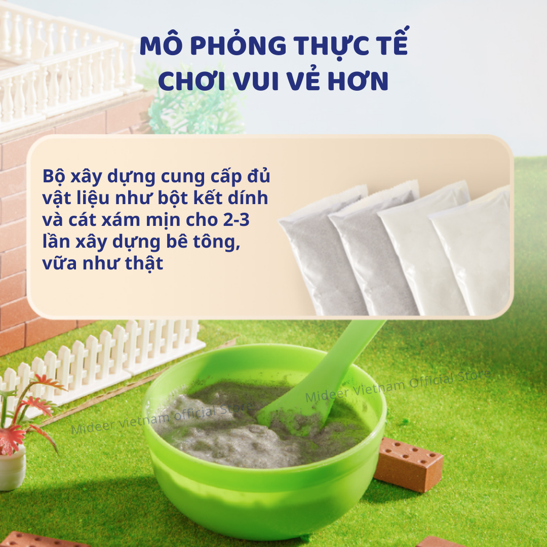 Đồ chơi lắp ráp xây nhà gạch mini mô phỏng Mideer My First Building, đồ chơi nhập vai kĩ sư xây dựng