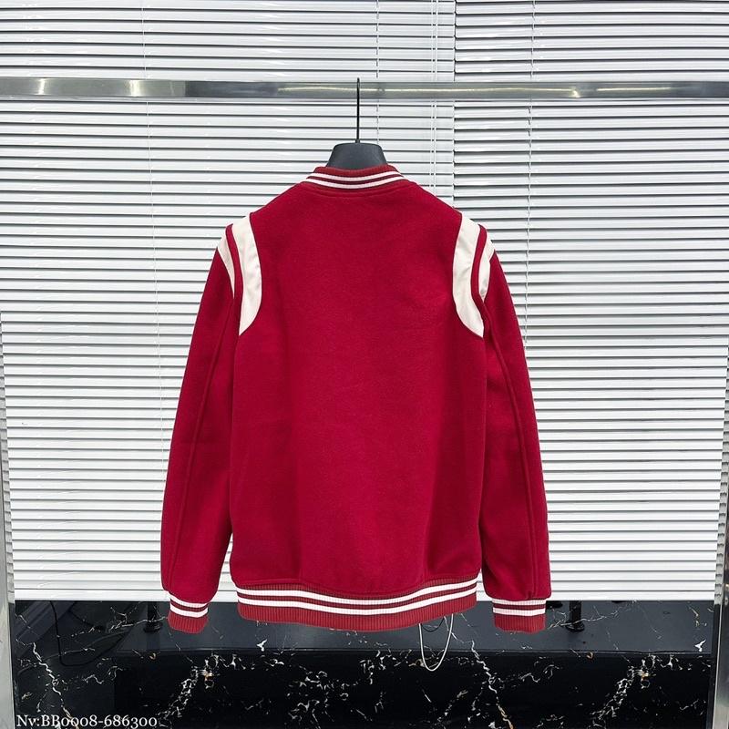 Bomber Teddy đỏ dạ spf siêu nét - áo khoác bomber quảng châu nam nữ cao cấp