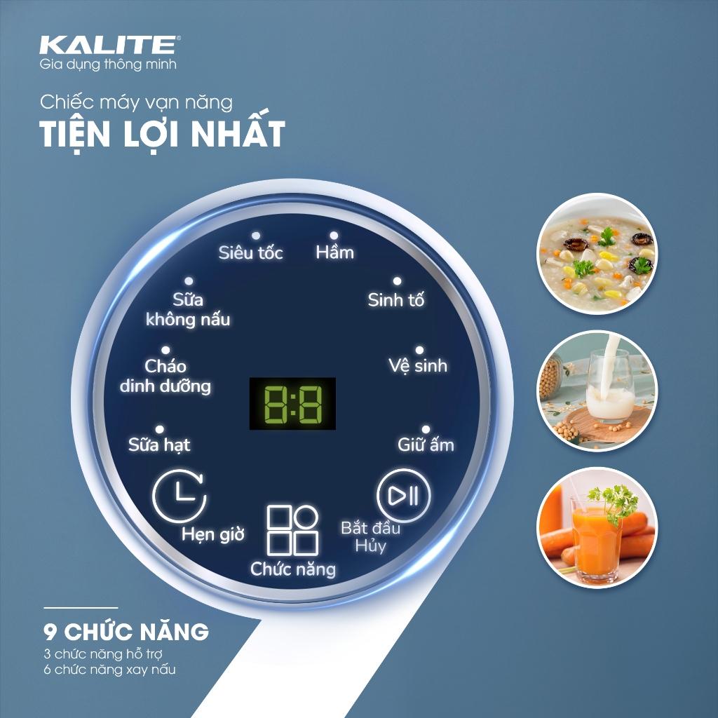 Máy Làm Sữa Hạt mini Kalite KCB12B, 1.2Lit - 800w, Vận Hành Êm Ái, Hàng Chính Hãng