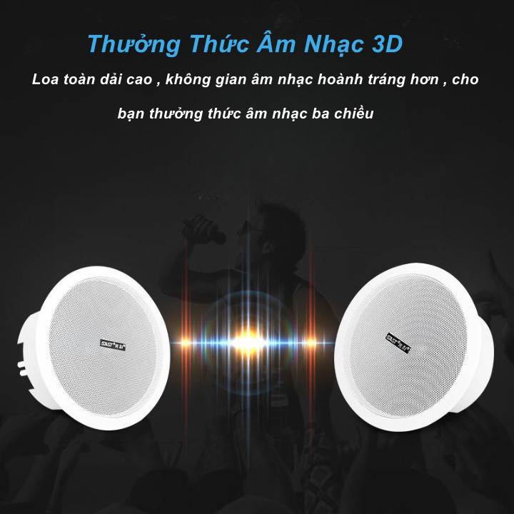 Bộ 4 Loa Âm Trần SAST Cao Cấp Không Dây Bluetooth , Âm Thanh Vòm 3D - Home and Garden