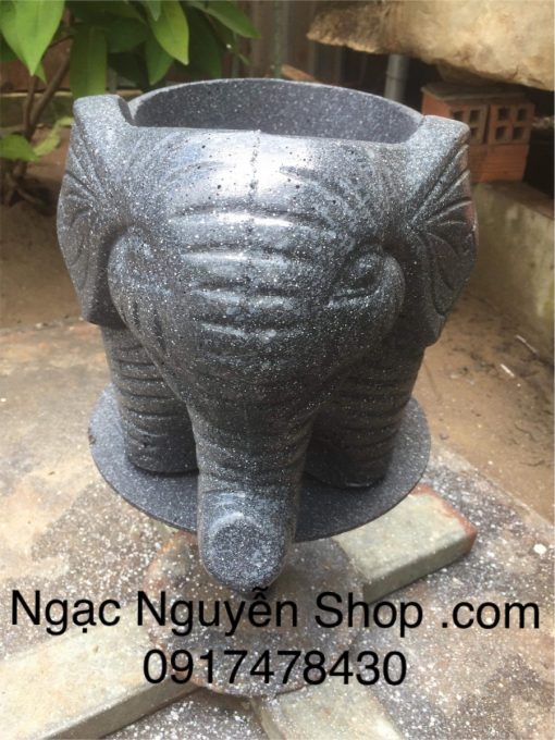 Khuôn đúc chậu hình con voi to dài 45cm cao 30cm ngang 25cm đổ úp đáy