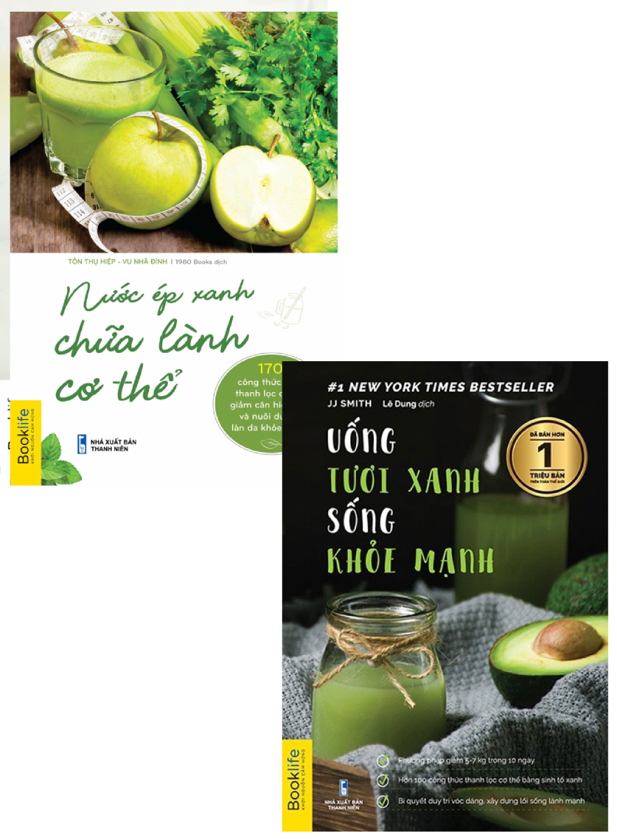 Combo Uống Tươi Xanh, Sống Khỏe Mạnh + Nước Ép Xanh Chữa Lành Cơ Thể