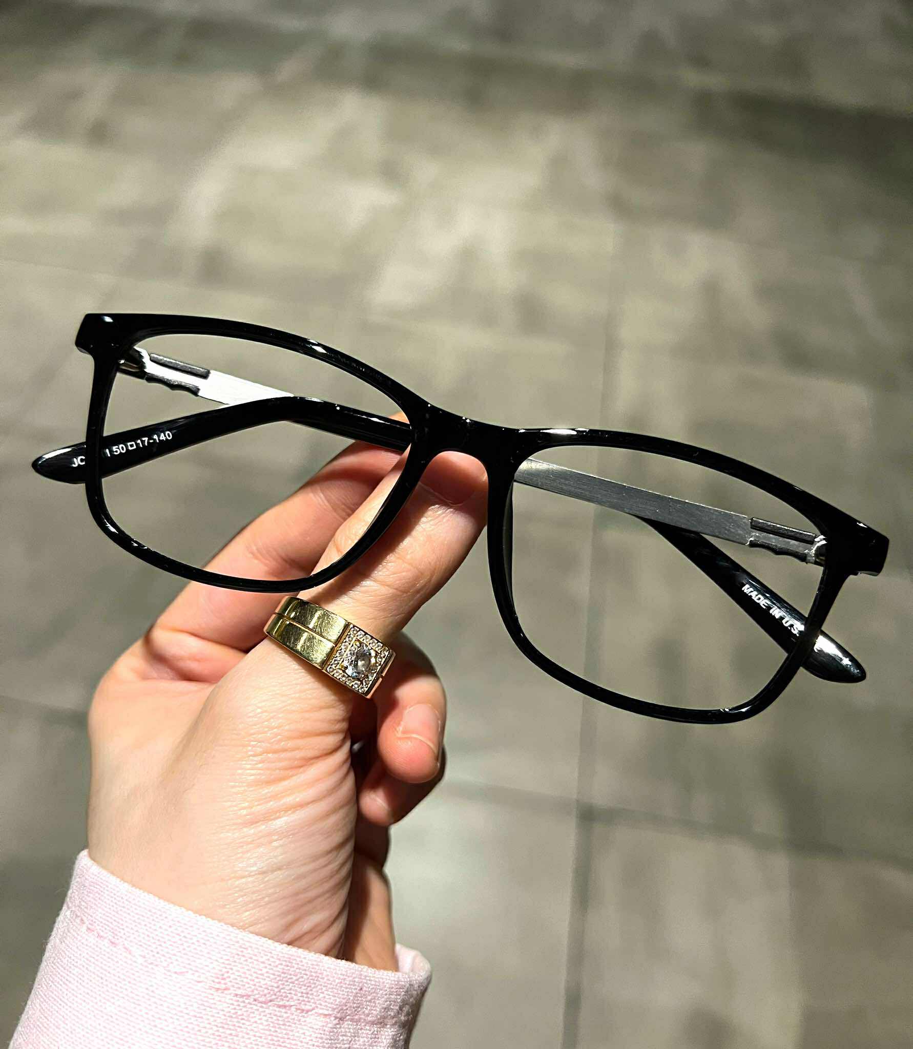 Kính thời trang unisex nam nữ dáng vuông basic gọng kim loại nhẹ