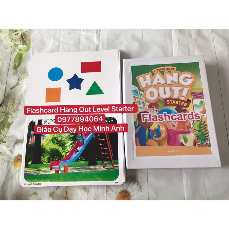 Flashcard  Giáo Trình Tiếng Anh Hang Out Level stater -1-2-3-4-5-6 ép plastic bền đẹp