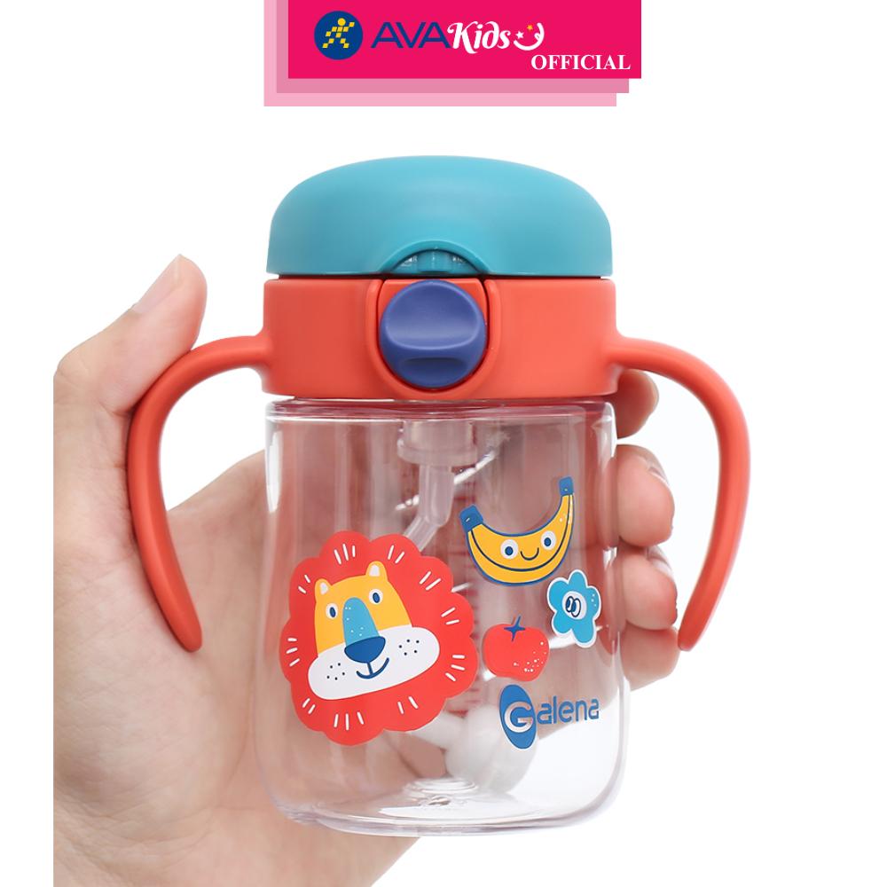 Bình tập uống nhựa tritan Galena GA-B07 240 ml - Màu đỏ, xanh dương (từ 6 tháng) - Hàng Chính Hãng