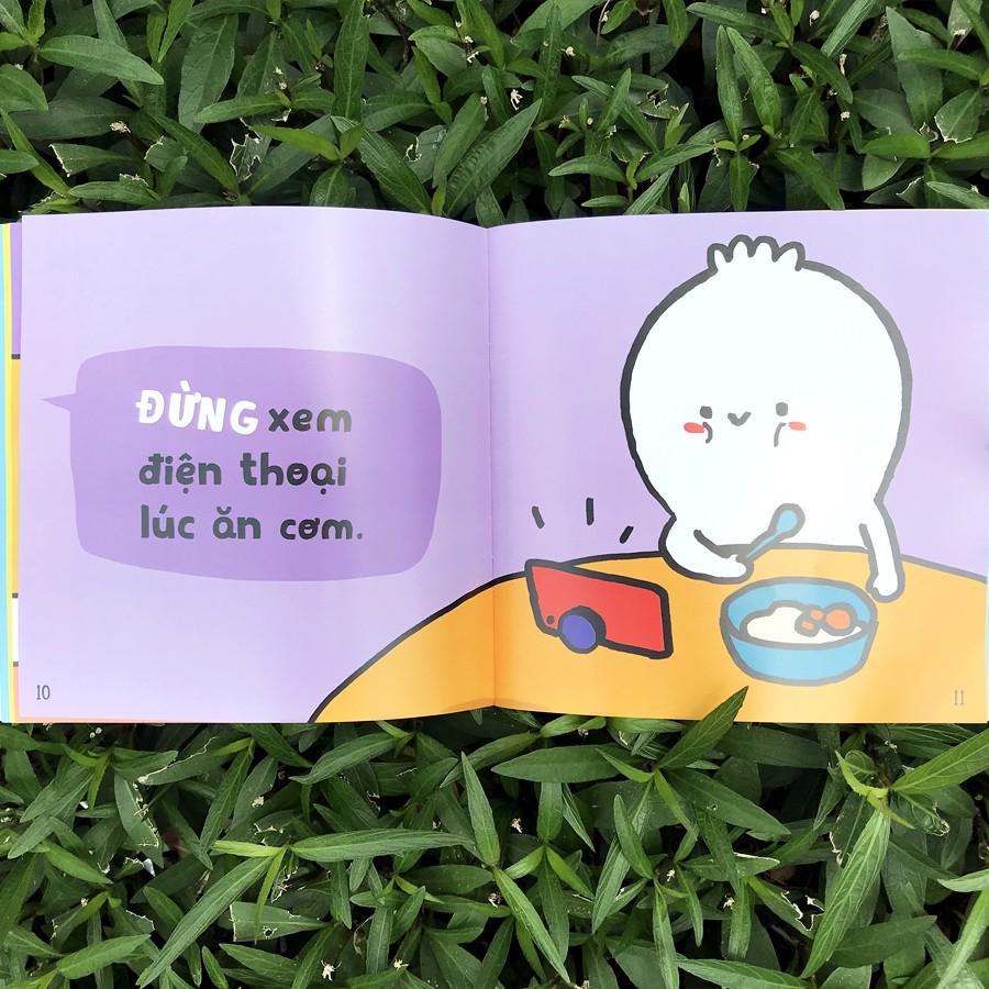 Sách Ehon Kĩ Năng Sống Miu Bé Nhỏ Đừng Xem Tivi Nhiều Nhé!