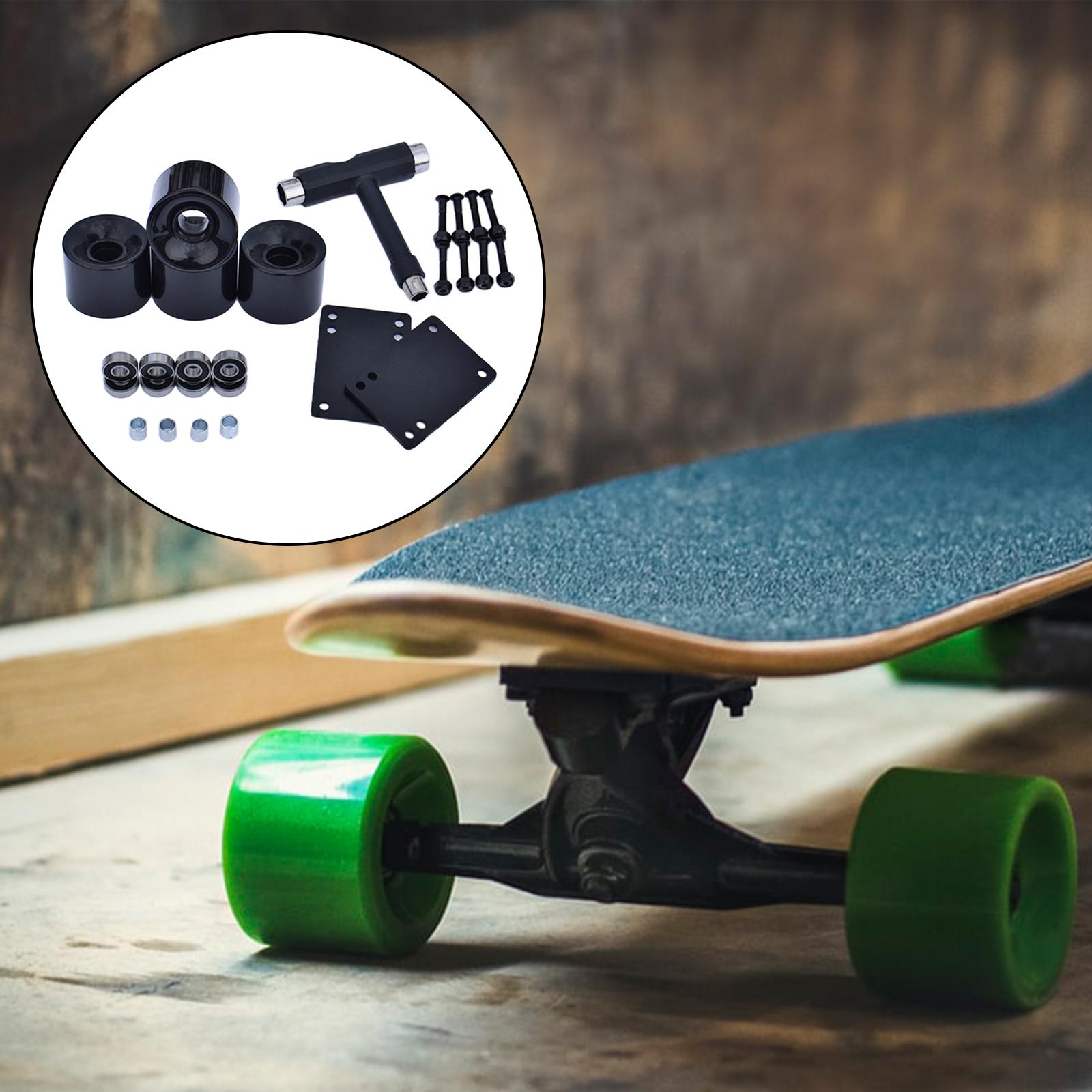 4x 78A Skateboard Wheels Replacement 60X45mm Longboard Roller Parts
