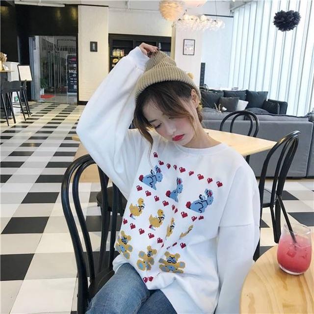 ÁO SWEATER NỈ GẤU
