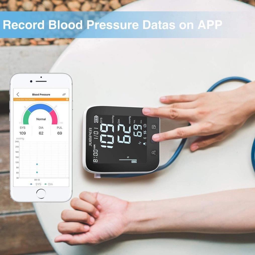 (FDA Hoa Kỳ + xuất USA) Máy đo huyết áp bắp tay Jumper JPD-HA121, Kết nối Bluetooth + APP, Bh 5 năm