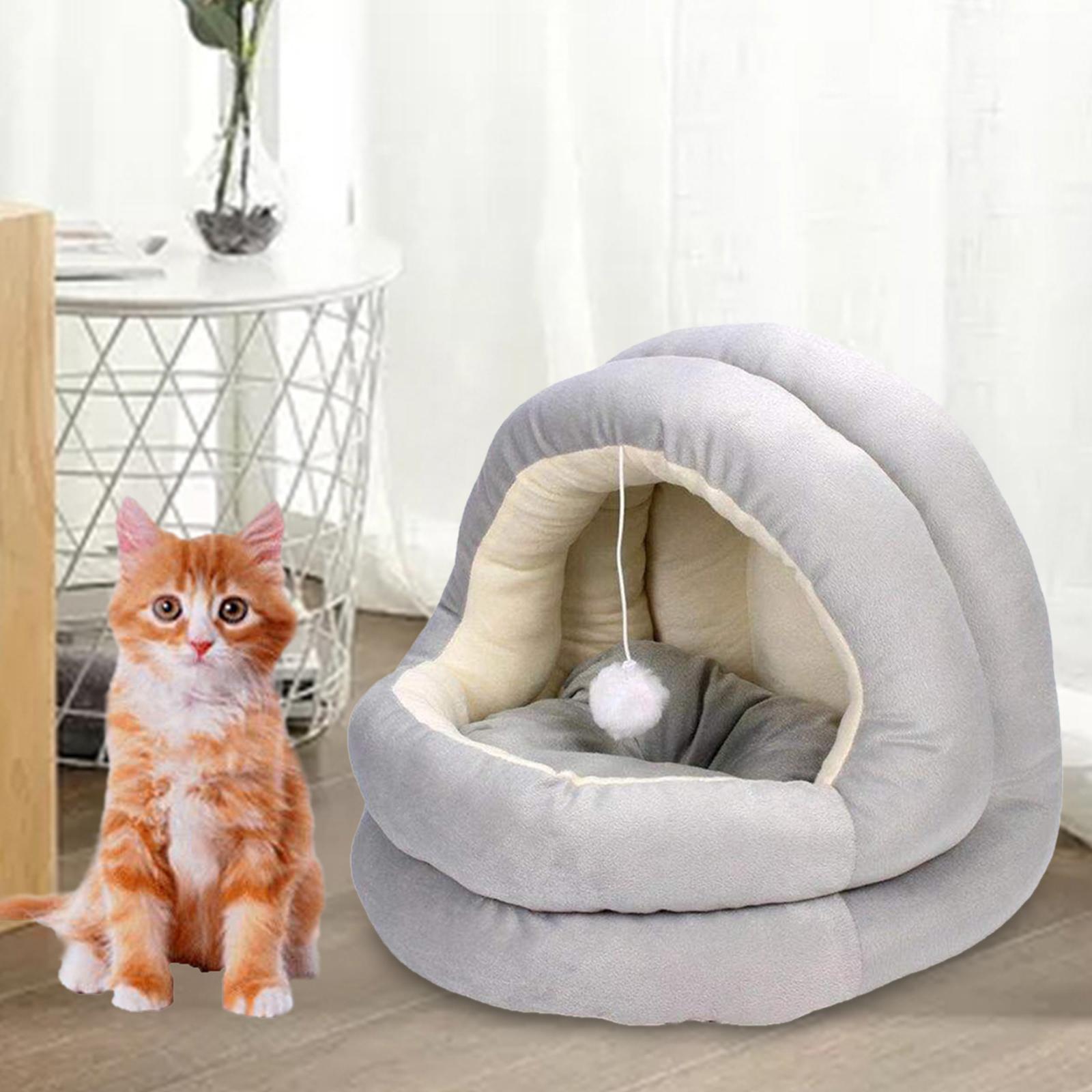 Cat Tent Bed Plush Tent House Small Dog House Machine Washable Pet House Hut