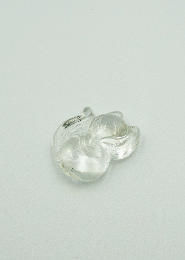 Mặt dây Hồ Ly thân thiện đá Topaz trắng Tình Duyên - mạng Kim