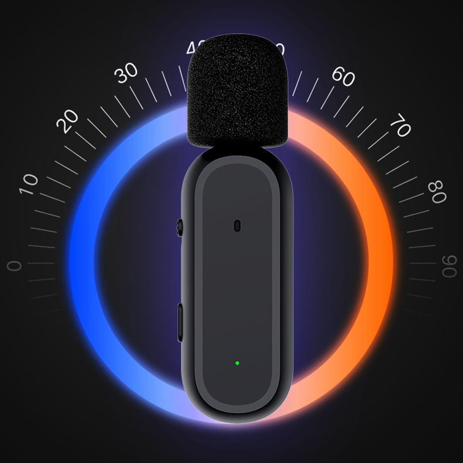 Wireless Lavalier Microphone Type C with Charging Box Clip On