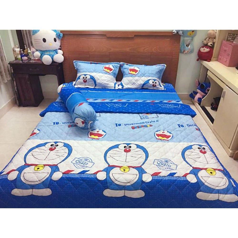 BỘ CHĂN GA COTTON POLY 5 MÓN CHẤT LIỆU ĐẸP I CHĂN GA 2 GỐI NẰM 1 GỐI ÔM I CHĂN GA LÀM QUÀ TẶNG