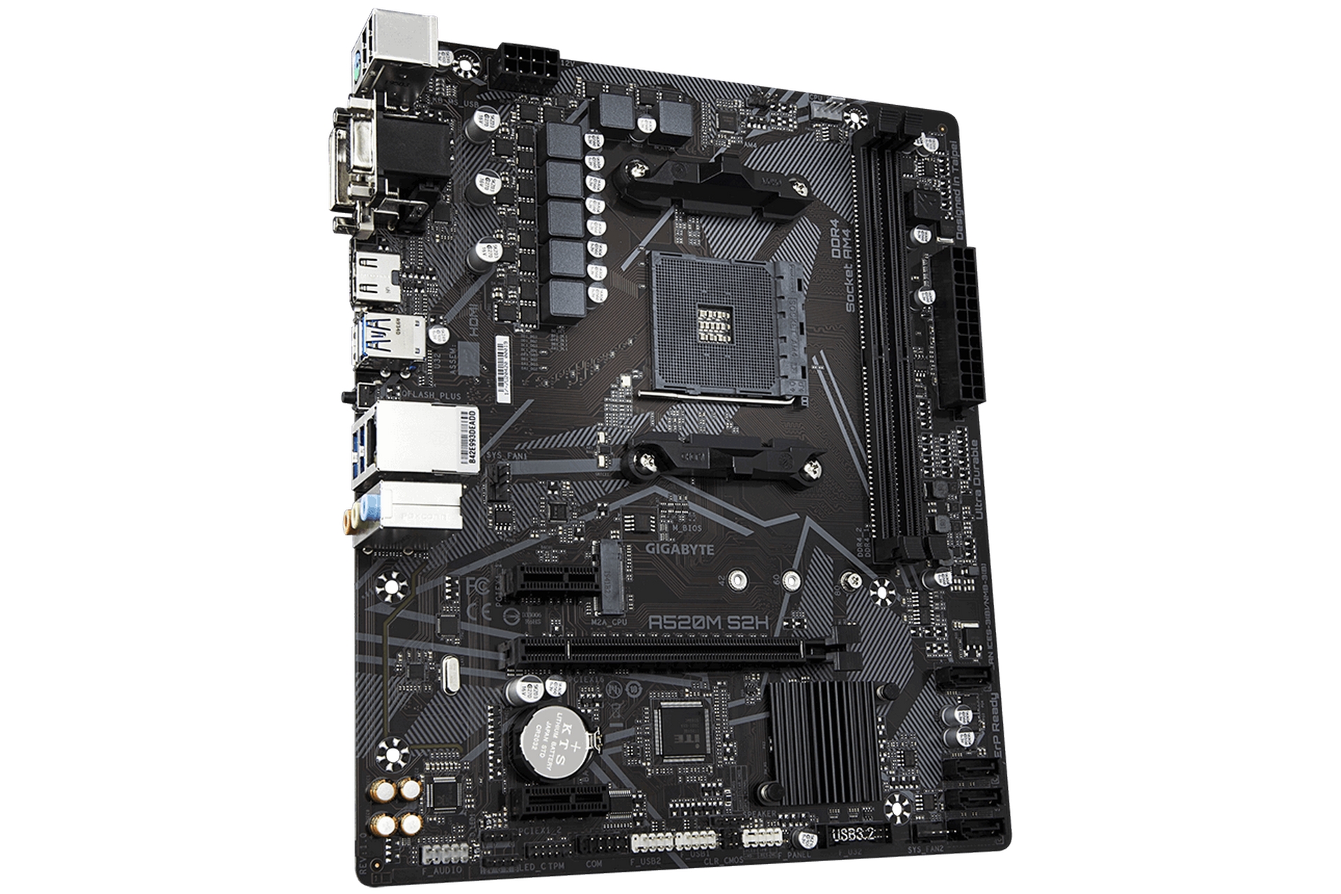 Mainboard Gigabyte A520M-S2H (AMD A520, Socket 1200, m-ATX, 2 khe RAM DDR4) - Hàng Chính Hãng