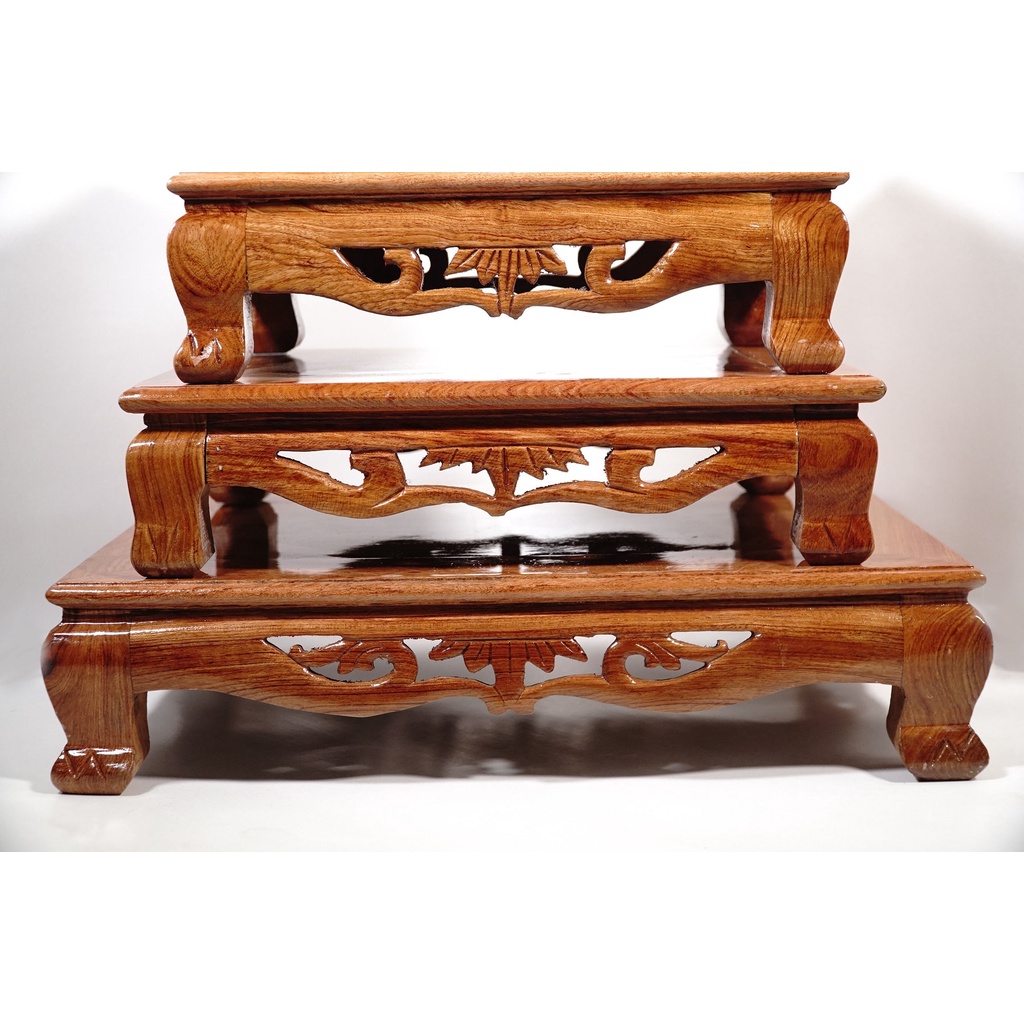 Bàn osin gỗ hương đục trúc 20x30 cm và 25x35 cm,kê bàn thờ thần tài,bàn osin kê đồ,bàn gỗ