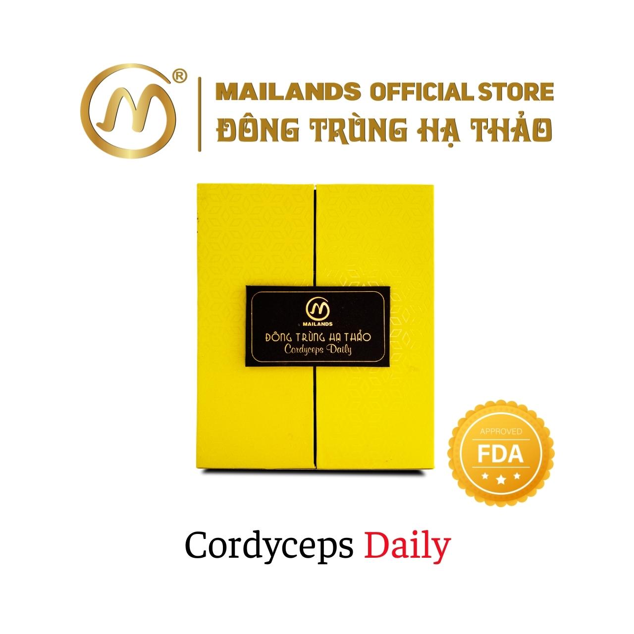 COMBO 4 hộp Đông Trùng Hạ Thảo MaiLands Cordyceps Daily 4 hộp x 15gr