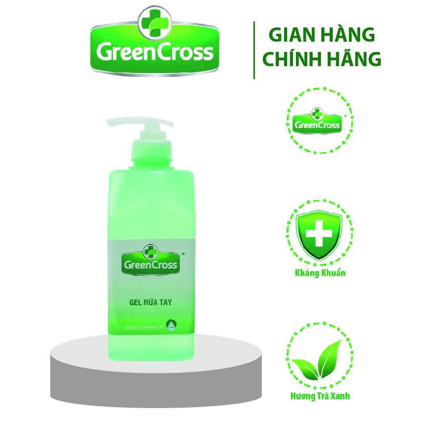 GEL RỬA TAY KHÁNG KHUẨN GREEN CROSS - CHAI 500ML