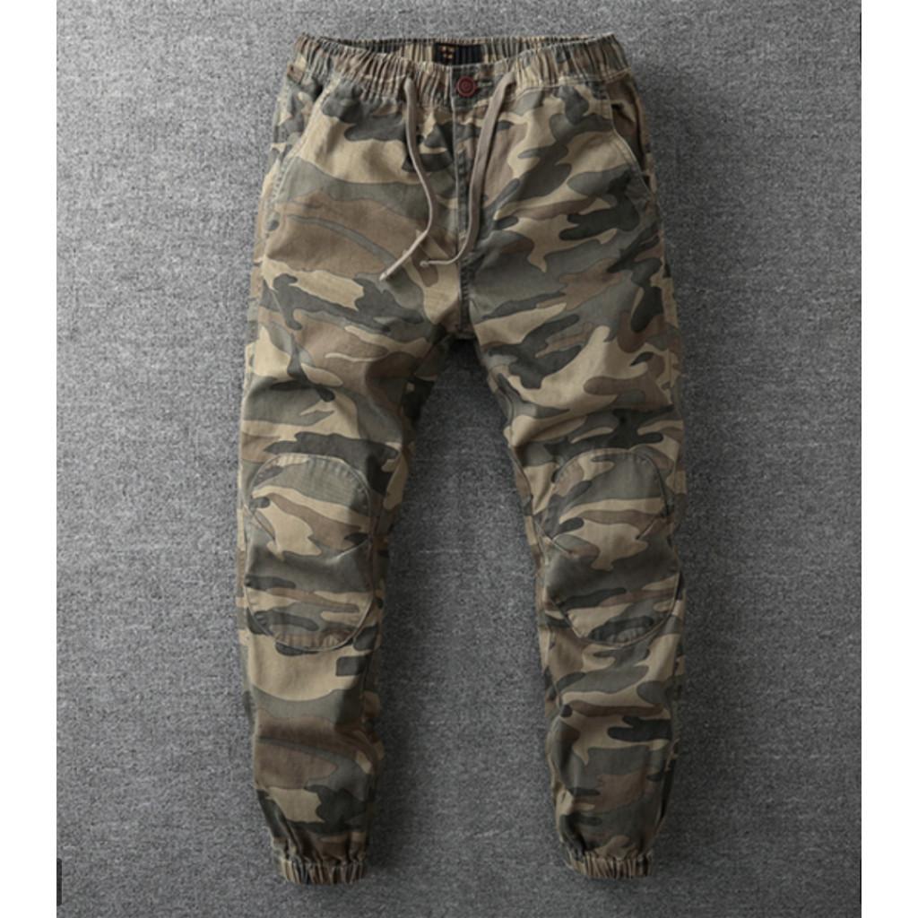 Quần jogger CHYAF dã ngoại_phượt_trekking - camo xanh