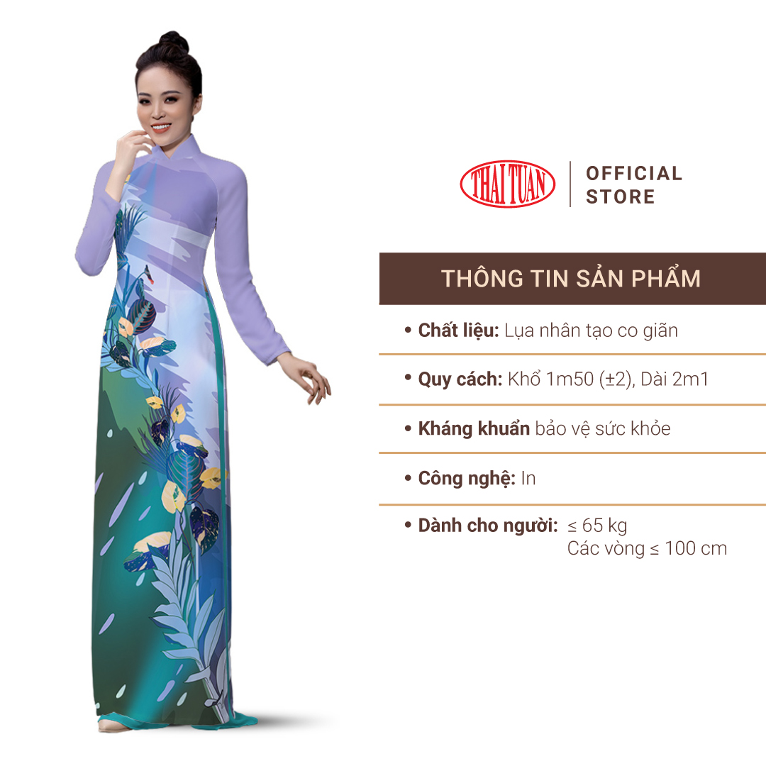 Vải Áo Dài In Họa Tiết Kháng Khuẩn Khổ 1m50 Dài 2m1 | ASBR533026DDAG