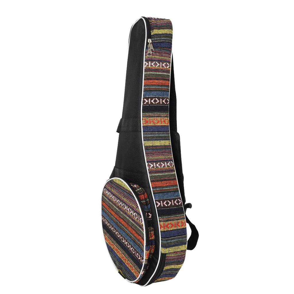 Nặng Đàn Mandolin Túi Có Lót Đệm Vải Oxford Ajustable Dây Đeo Ba Lô