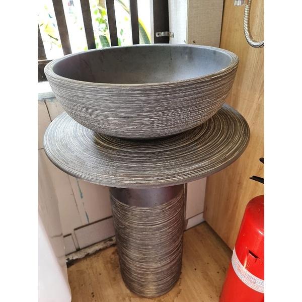 Chậu sứ mỹ thuật - Lavabo chân mỹ nghệ