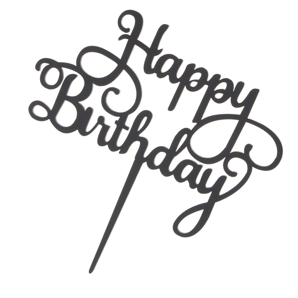 Acrylic Happy Birthday Cake Topper Party Supplier