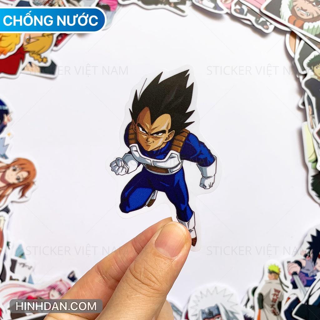 Sticker in hình ANIME Các nhân vật nổi tiếng Luffy, Zoro, Saitama, Levi Ackerman, Ichigo Kurosaki. . . chống nước