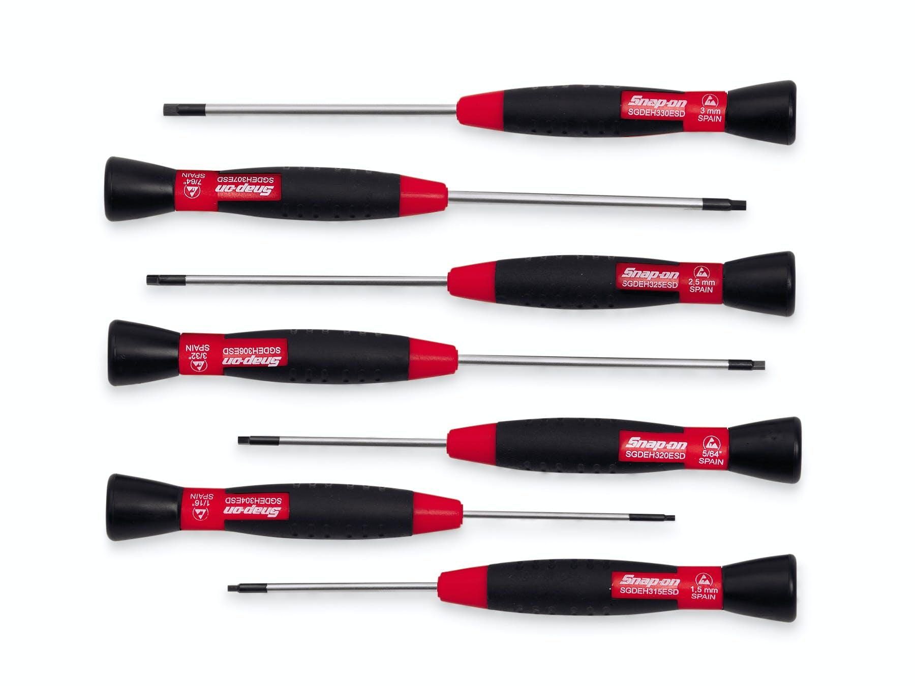 Bộ tua vít Hex thu nhỏ điện tử 7 cái SGDEH70ESD Snap-On