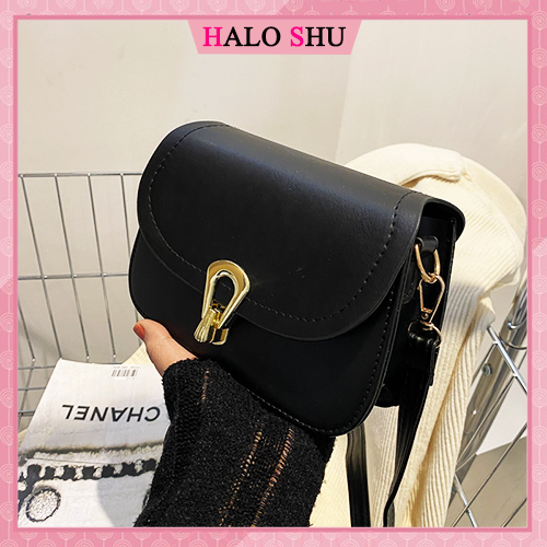 Túi xách nữ, túi đeo chéo nữ 2 dây da 3 ngăn sang trọng HALO SHU size 20