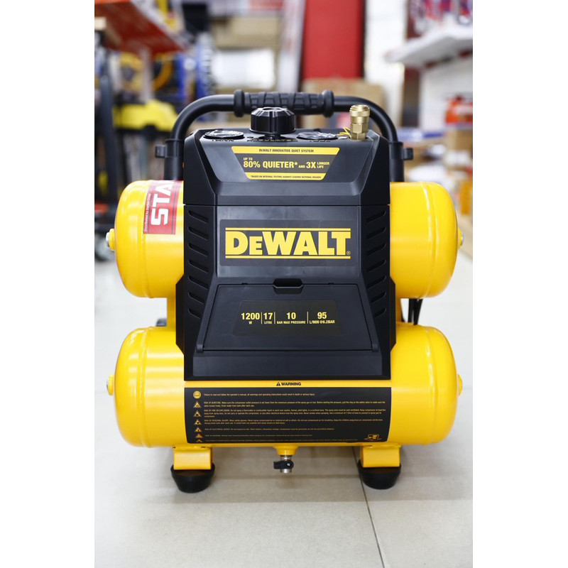 Máy nén khí không dầu 17L DeWALT 3321782 áp suất 10bar, chạy êm - Hàng chính hãng