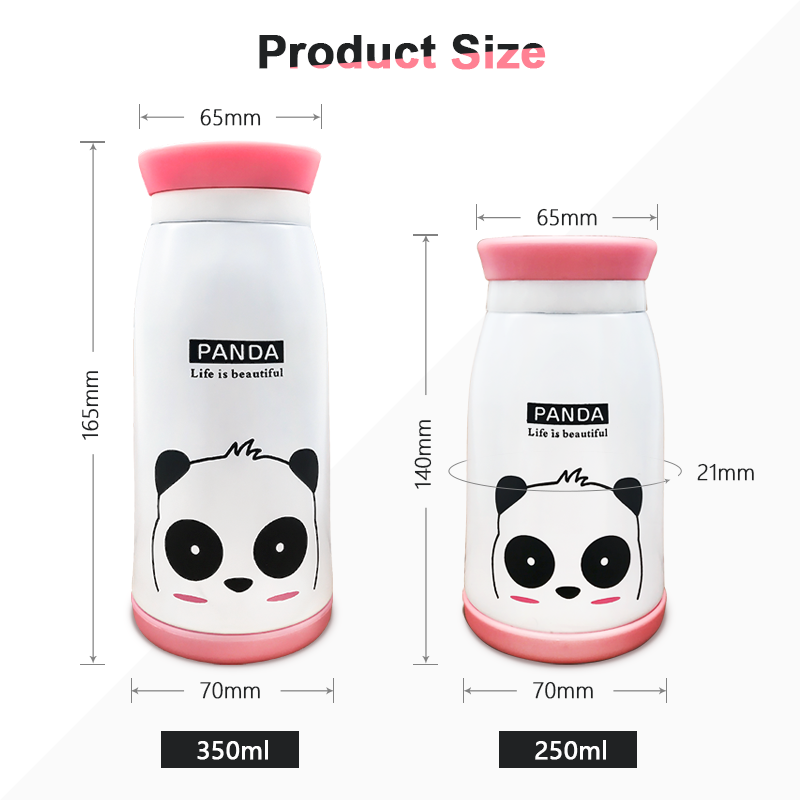Hàng Mới 250Ml/350Ml Hoạt Hình Giữ Nhiệt Màu Bình Thép Không Gỉ Thermocup Hút Chân Không Nhiệt Ngộ Nghĩnh Sinh Nhật Cặp Đôi tặng Kid