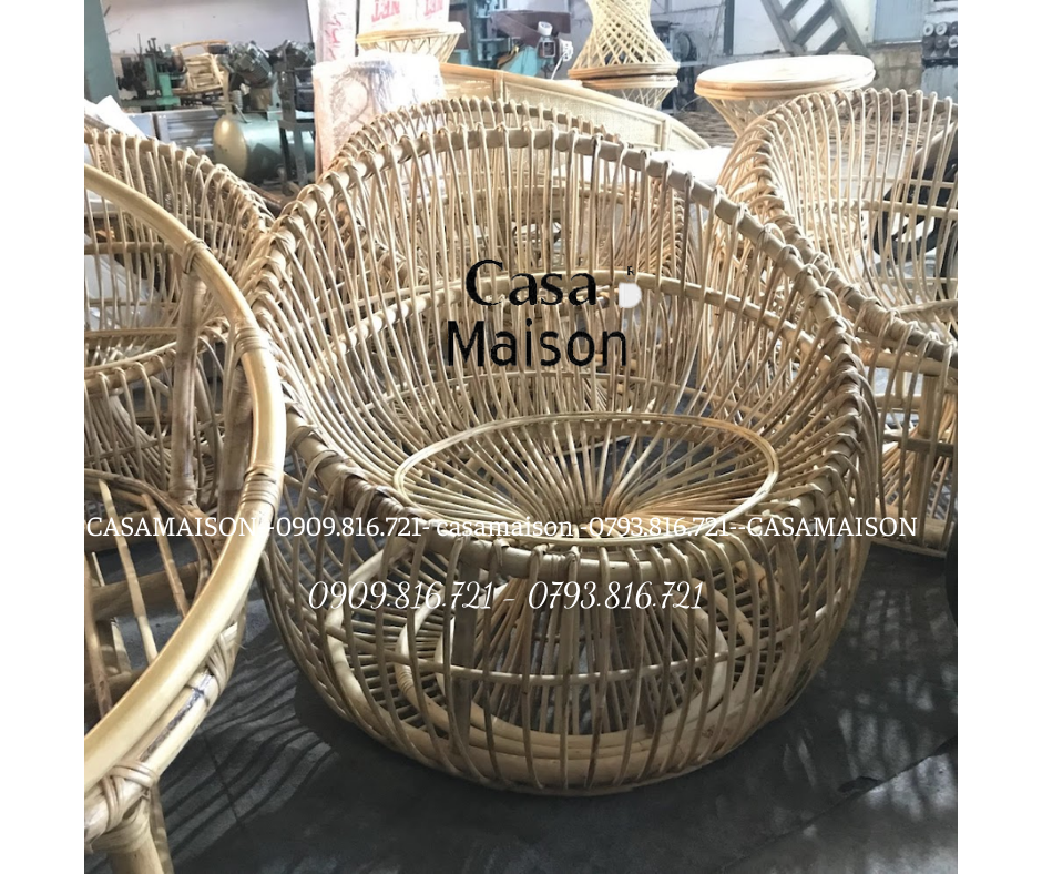 Ghế Mây Trứng Đơn Cao Cấp Kèm Nệm Thiết Kế Mới 2021 _ Rattan Nest One Seater New Design CH0090