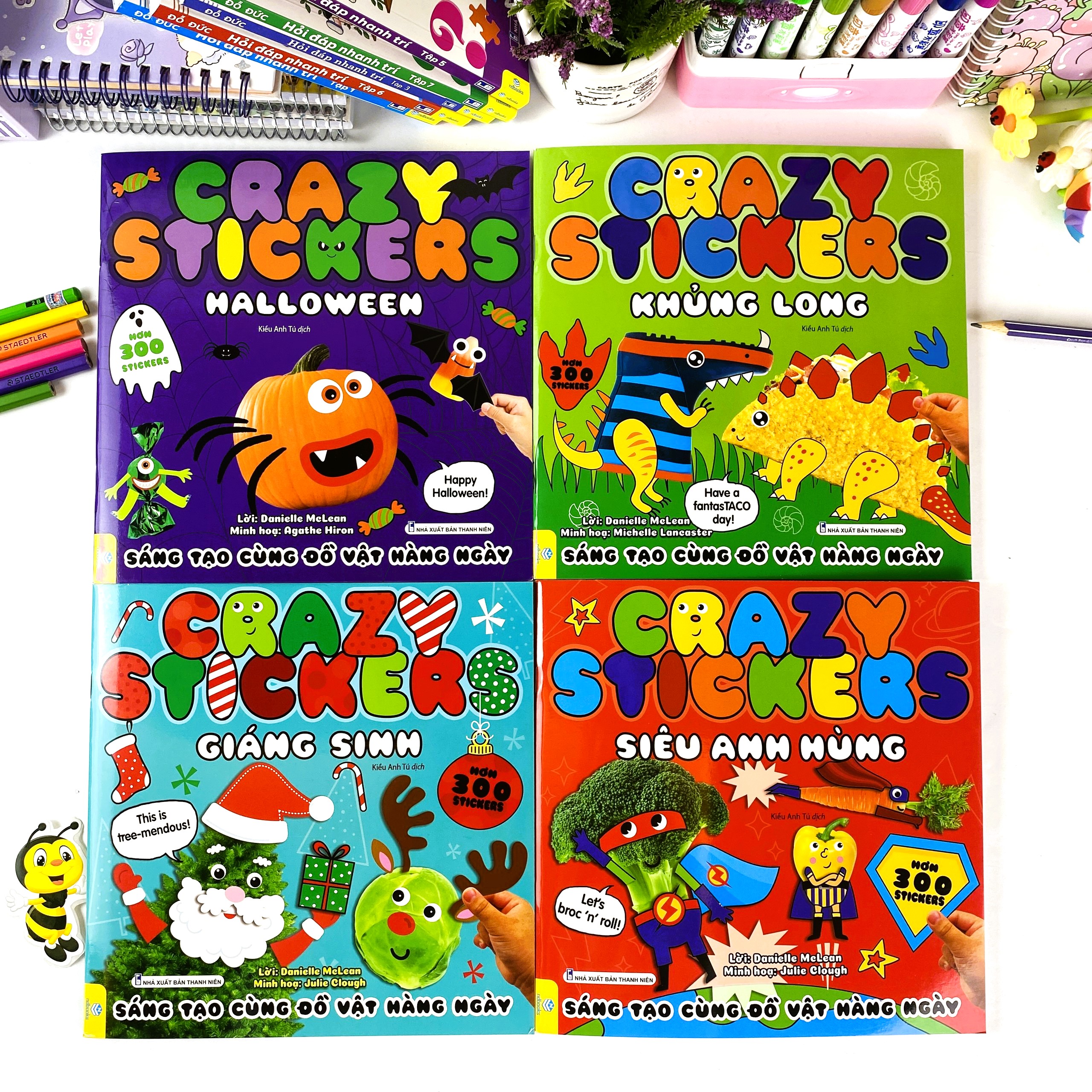 Hình ảnh Sách - Crazy Stickers - Sáng Tạo Cùng Đồ Vật Hàng Ngày (hơn 300 stickers) - ndbooks