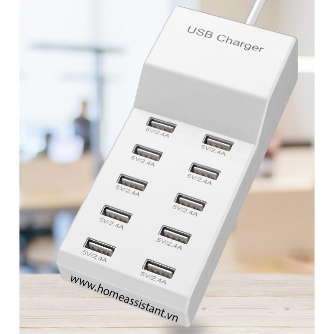 Ổ Cắm Sạc USB 10 Cổng 50W YC-AL8