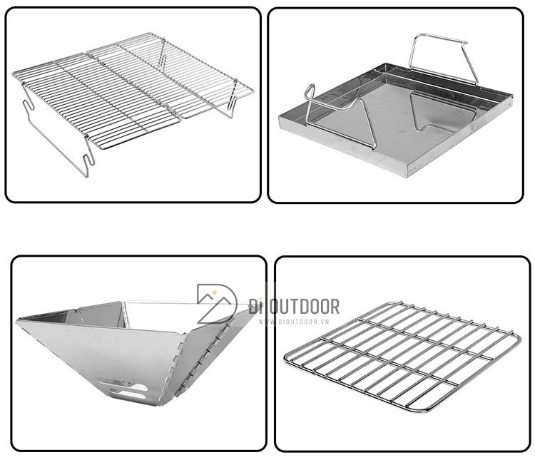 Bếp Nướng Xếp Gọn Cắm Trại Dã Ngoại MT-2 dành cho 4-5 người