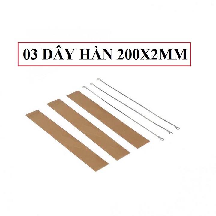 Combo 03 Dây nhiệt thay thế cho máy hàn miệng túi 200/250/300/400x2mm